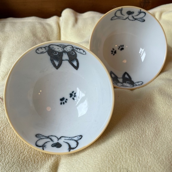 kotobuki Kitchen Adorable Boston Terrier Rice Bowls 2 Poshmark